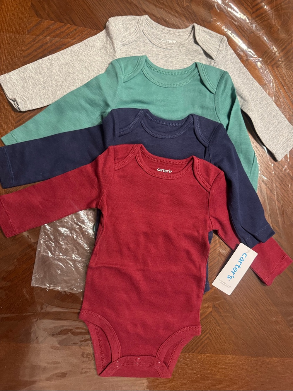 Carter's NWT Baby Boy Multicolor Long Sleeve Bodysuit Set - (4 pcs) Sz 3 months